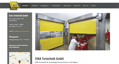 Desktop Screenshot of eska-tortechnik.de